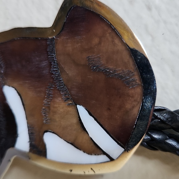 Amazing NWOT Native American Zuni Inlaid Antelope Bolo by Dale Edaakie ♥️🦌🎁 - Picture 11 of 13